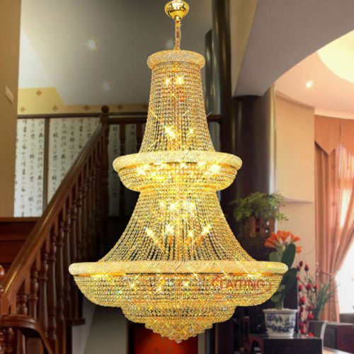 Luxury hotel crystal lobby chandelier