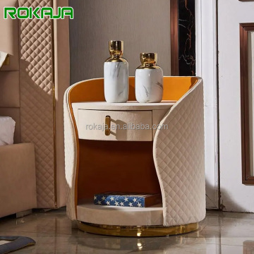 Modern Hotel Royal Camera da letto Gambe in metallo in metallo comodino rotondo