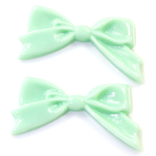 45mm Pastel Color Resin Bow Tie Flat Back Cabochon Charm For DIY Hair Bow Center Scrapbooking