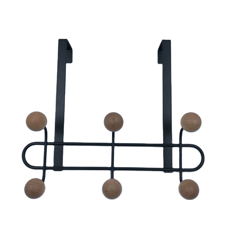 Over The Door Hanger Rack 3 Wood Hooks