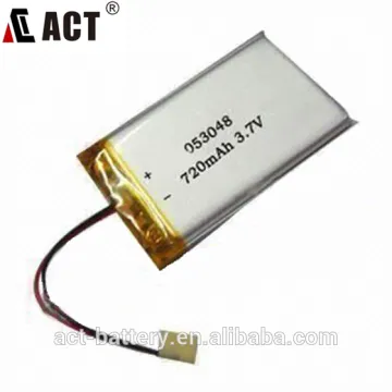 lithium ion battery 3.7v 720mah 053048 li-ion battery
