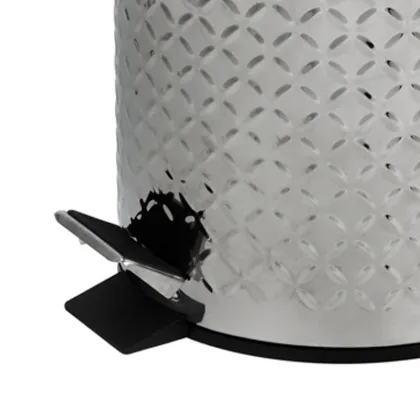 Stainless Steel Pedal Trash Bin with Toilet Brush Set - Bathroom Waste Bin