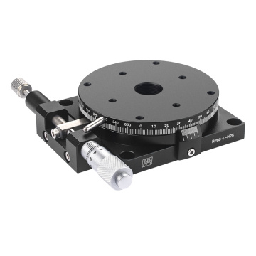 Etapă rotativă manuală optică din aliaj de aluminiu de precizie de 80 mm