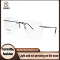 Armações de titânio corretivas estilo aviador para miopia