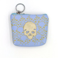 Skull flower style PU coin purse