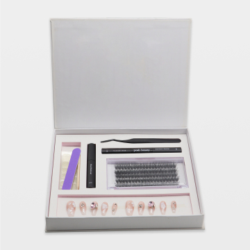 Cherry Blossom Press on Nails and Cluster Eyelashes DIY Kit - Hot Sale Makeup Set