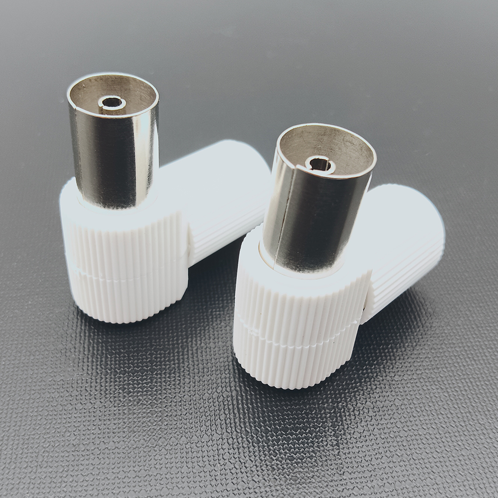 Plastic Right Angle TV PAL Female Coaxial Connector
