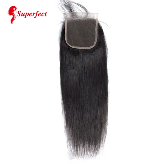 Wholesale Virgin Brazilian Human Hair Pre Plucked Transparent Swiss Lace 4x4 Lace Closure