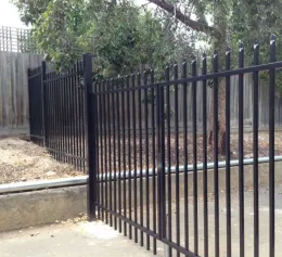 garden black metal fences steel fence