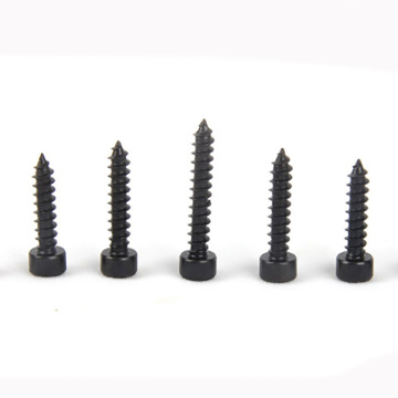 Hex socket head tapping screw with black oxide