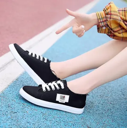 White Women's Canvas Wedge Shoes: Stylish and Comfortable Footwear for Women