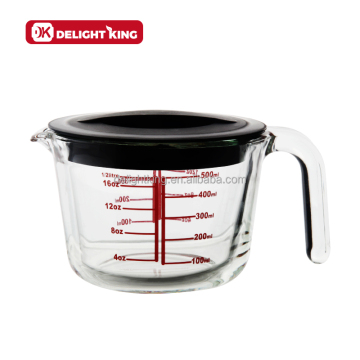 Glass Measuring Cup Set Baking Tools with Lid