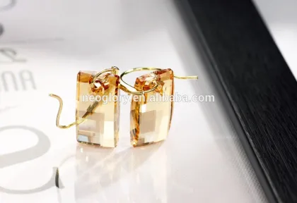 Crystal Charm Earrings Made With Swarovski Elements Imitation Jewelry