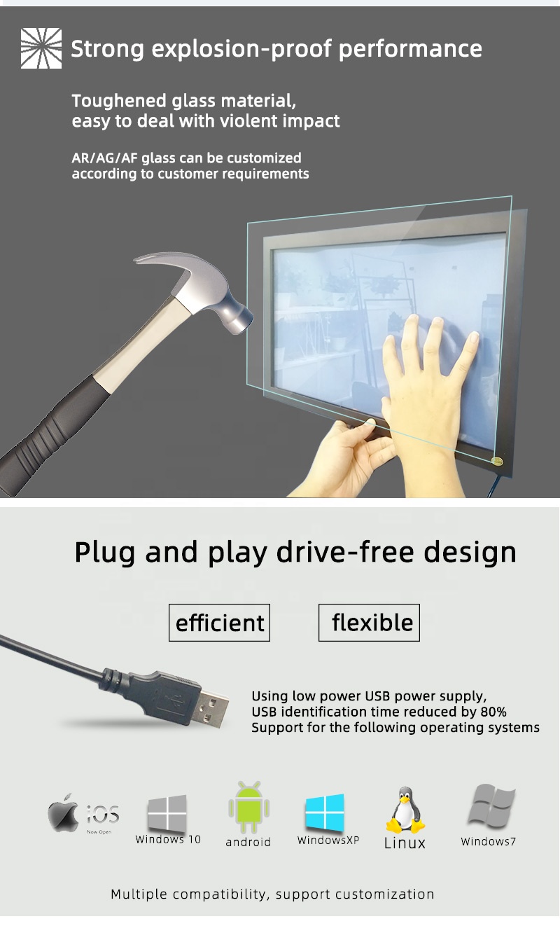 15 inch infrared touch screen frame