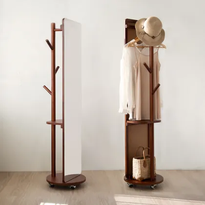 Nordic Solid Wood Swivel Dressing Mirror