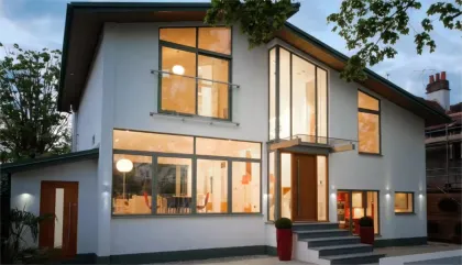 Aluminum Blind Alloy Doors with Glass Windows and Arch Designs