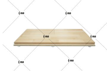 Piso de madera deportivo modular entrelazado duradero Enlio