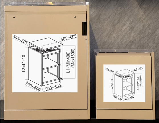 Hardware fittings for 360° rotating cabinets4