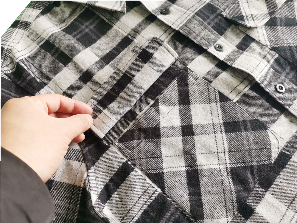 Double Pocket With Flaps Y D Flannel Shirt