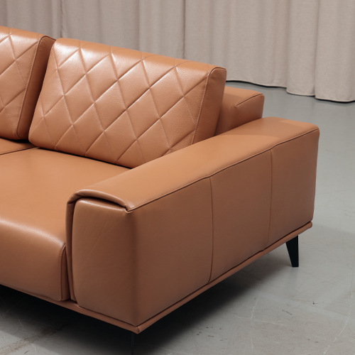 Sofa Kulit Bijian Atas Mewah Light Eropah