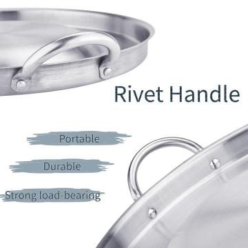 15.7 Inch Heavy Duty Stainless Steel Convex Comal