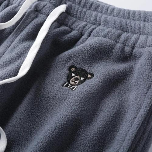 Men's Micro Fleece Pants With Embroidery