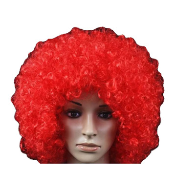 Hot Sell Fashion Holiday Fluffy Funny Clown Red Wig