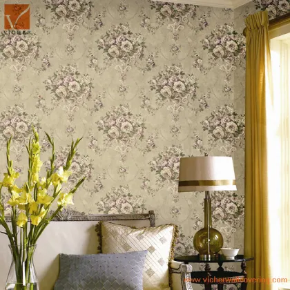 American natural damascus flower basket wallpaper