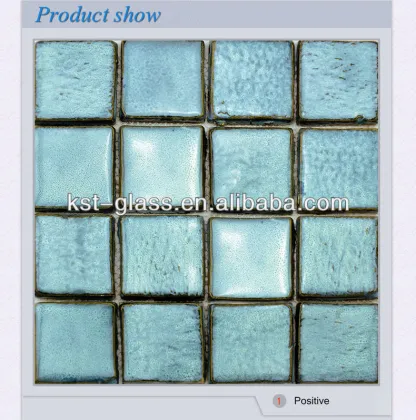 Pool tiles blue mosaic ceramic