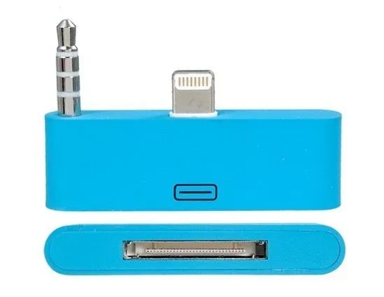 Blue 3.5 Mm Laptop Keyboard 8 Pin - 30 Pin Audio Adapter For Apple Product