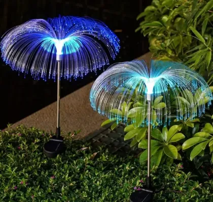 LED Solar Garden Lights - Waterproof Fiber Optic Patio & Pathway Lighting