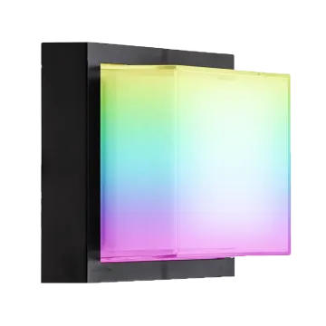 WiFi Smart Google home Amazon alexa control 110/220V RGB+CW IP65 plastic round square led ceiling garden outdoor smart wall lamp