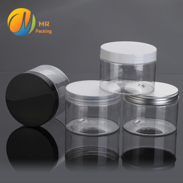 300ml Transparent Slime Container Jar with White Screw Cap for Cream Packaging
