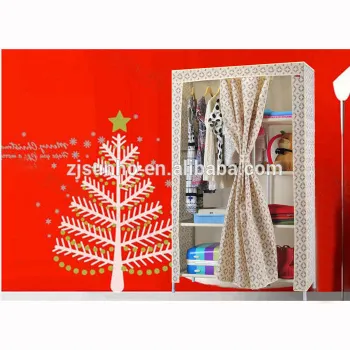 Folding Oxford Cloth storage steel Portable Wardrobe
