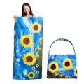 Polyester beach towel bag custom printed beach towel