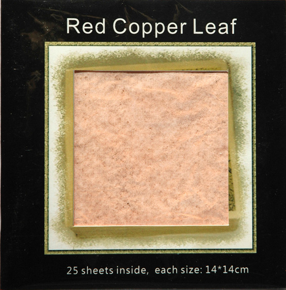 Red Copper Metal Leaf for Card Making Decoration FM03