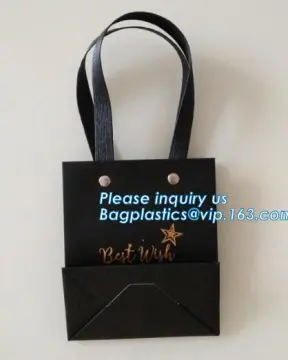 fashion high quality hot sale black paper gift bags reusable machine making shopping paper carry bags, Gift Paper Bag For Clothi