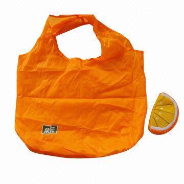 Foldable shopping bags, orange color