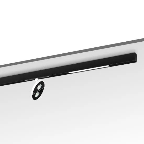 Indoor Black Linear Magnetic LED Spot Light Ceiling Track Surface Mounted