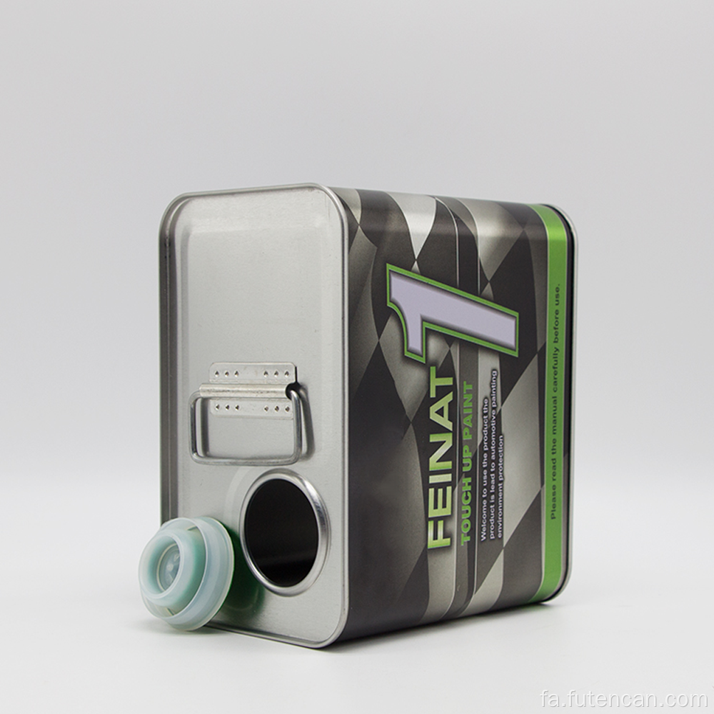 قوطی رنگ خالی با پوشش دهانه پلاستیکی