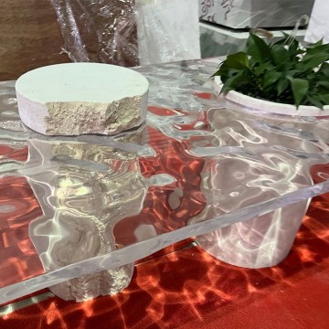 強化ガラスカスタマイズされた長方形のダイニングテーブル