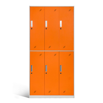 6-compartment Cloakroom acciaio armadietto all&#39;ingrosso