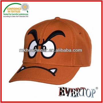 child's cute patch embroidery baseball cap, 100% cotton twill baseball cap