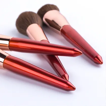 red makeup brush set Professional Cosmetics Kit