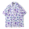 Schnelltrocknungskurzes Säulen-Floral Hawaii Casual Shirt