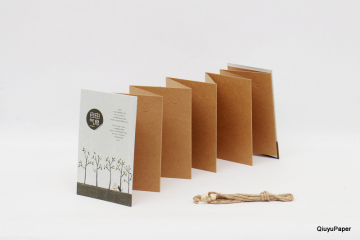 DIY Standing Paper Frame Brown Paper Notes Accordion Hanging with Hemp Rope Manufactory welcome Customize
