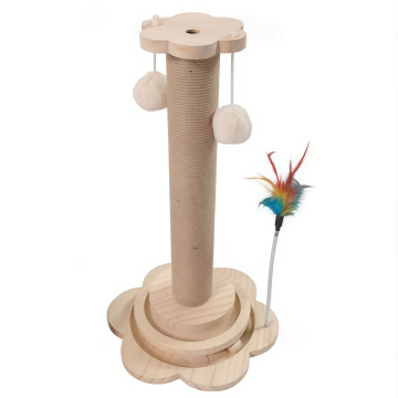 Large Eco-Friendly Safe Cat Tree House Pine Wood Cat Tower Scratcher Indoor Pet Furniture Multi Story Climbing Condo Carton