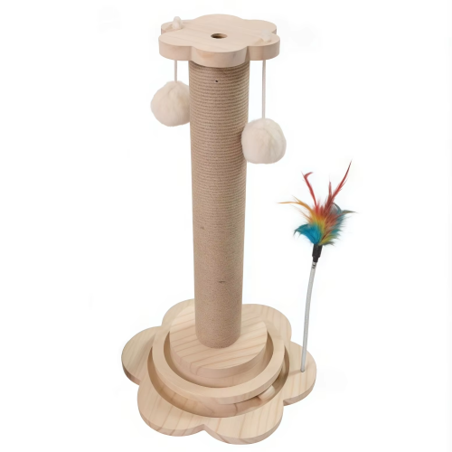 Large Eco-Friendly Safe Cat Tree House Pine Wood Cat Tower Scratcher Indoor Pet Furniture Multi Story Climbing Condo Carton