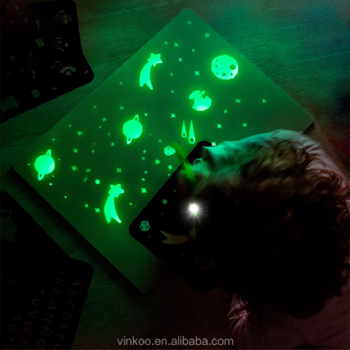 Suron Glow в темной образовательной флуоресцентной чертежной доске