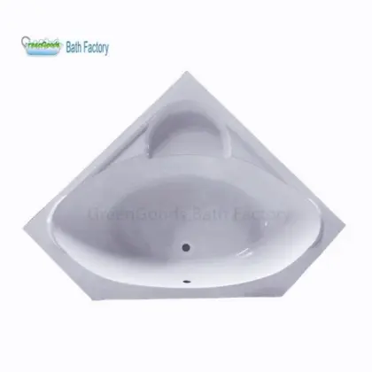 GreenGoods Shaped Waltmal Fibreglass Triangle Acrylic Bathtub
